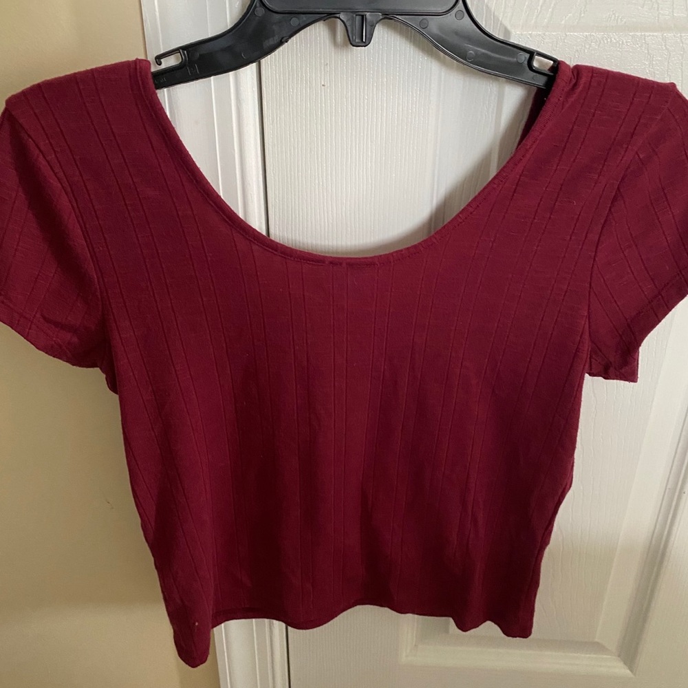 Burgundy T shirt